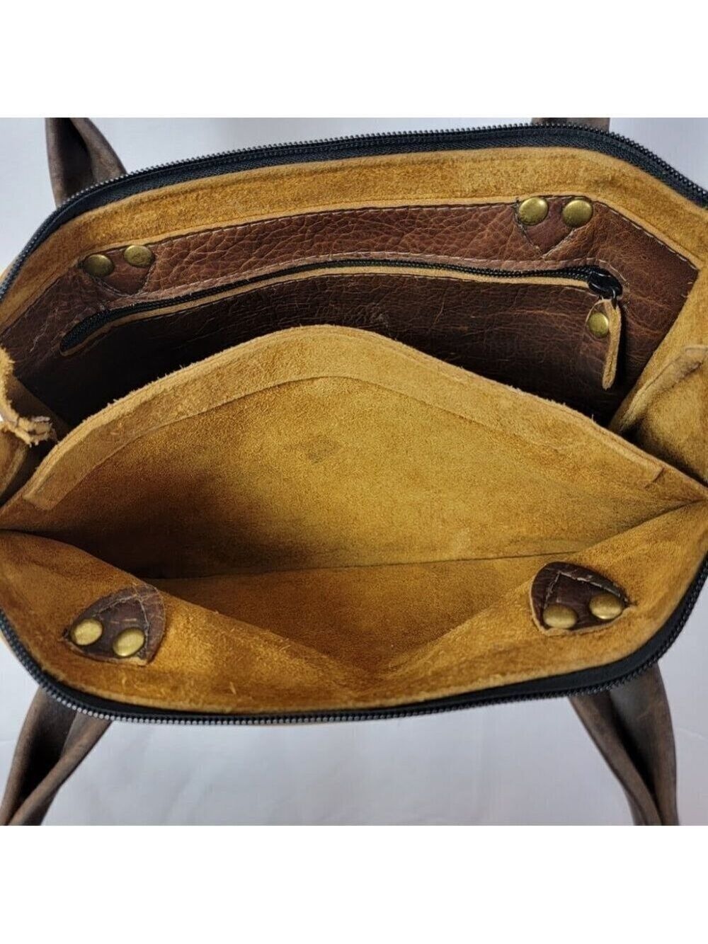 Open Hand Leather Goods Handmade Leather Tote - Gorgeous - Made to Last Lifetime - Picture 7 of 11
